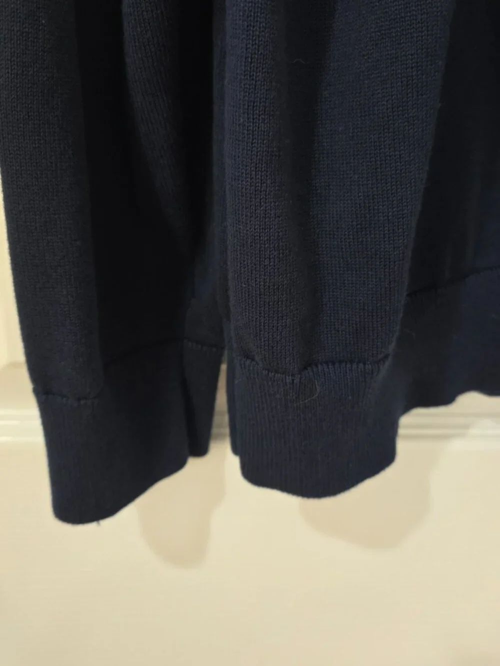 Lands' End Men's 1/4‎ Zip Pullover Sweater 100% Supima Cotton Navy Size XXL